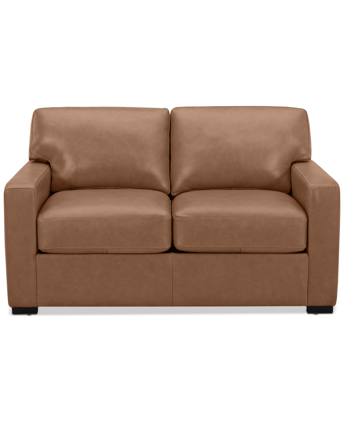 Shop Macy's Radley 61" Leather Loveseat, Created For  In Light Tan