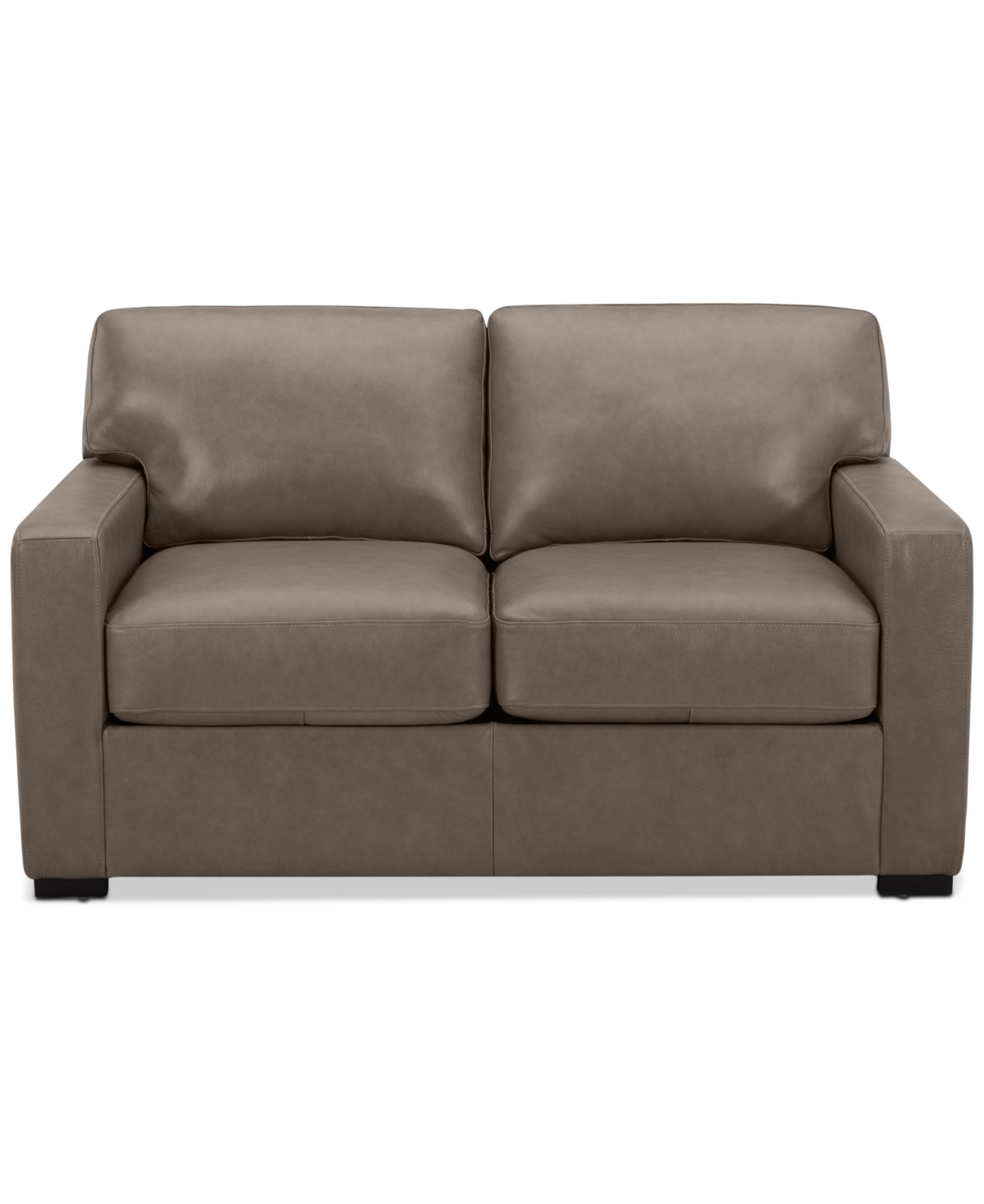 Shop Macy's Radley 61" Leather Loveseat, Created For  In Medium Brown