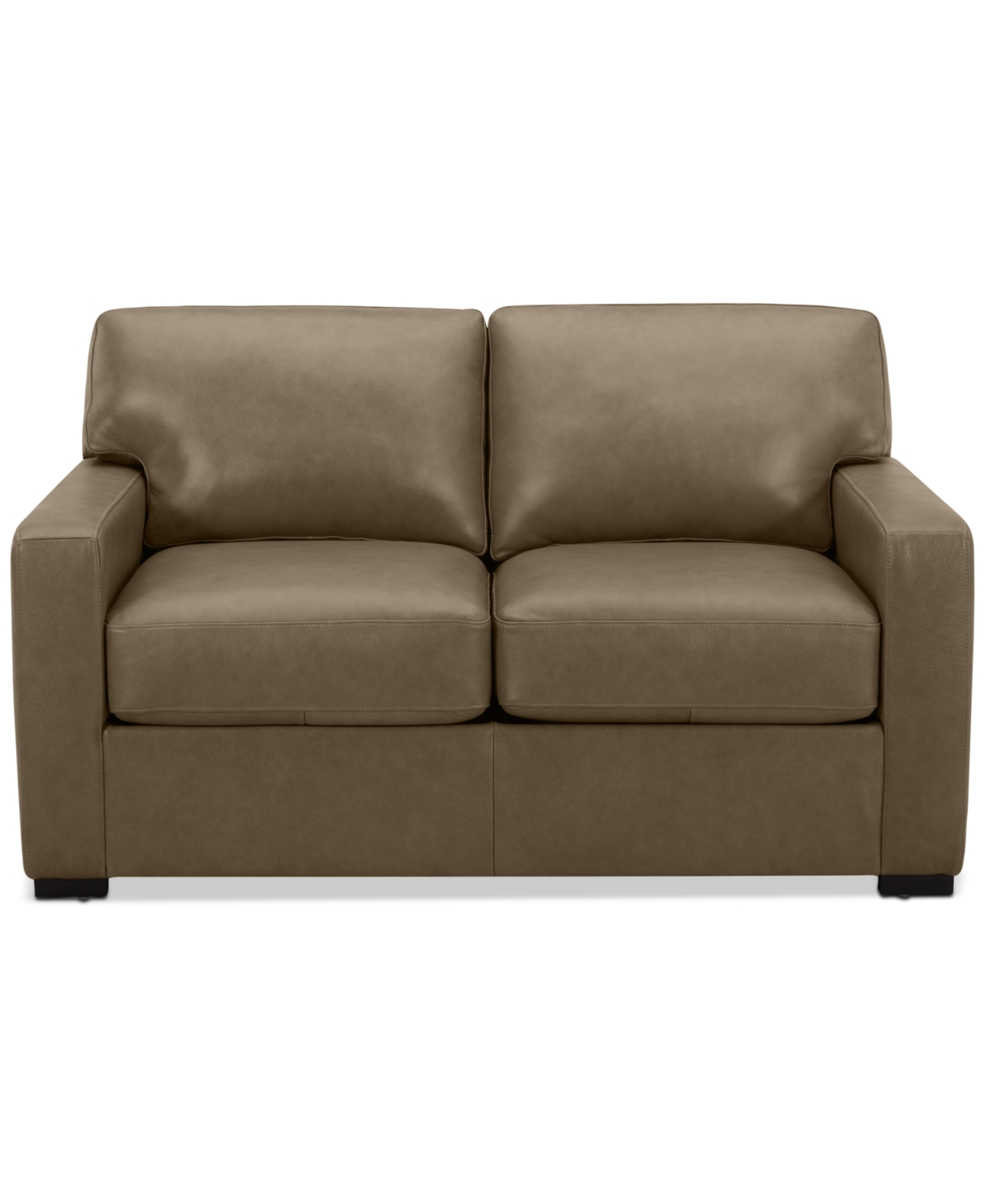 Shop Macy's Radley 61" Leather Loveseat, Created For  In Sand