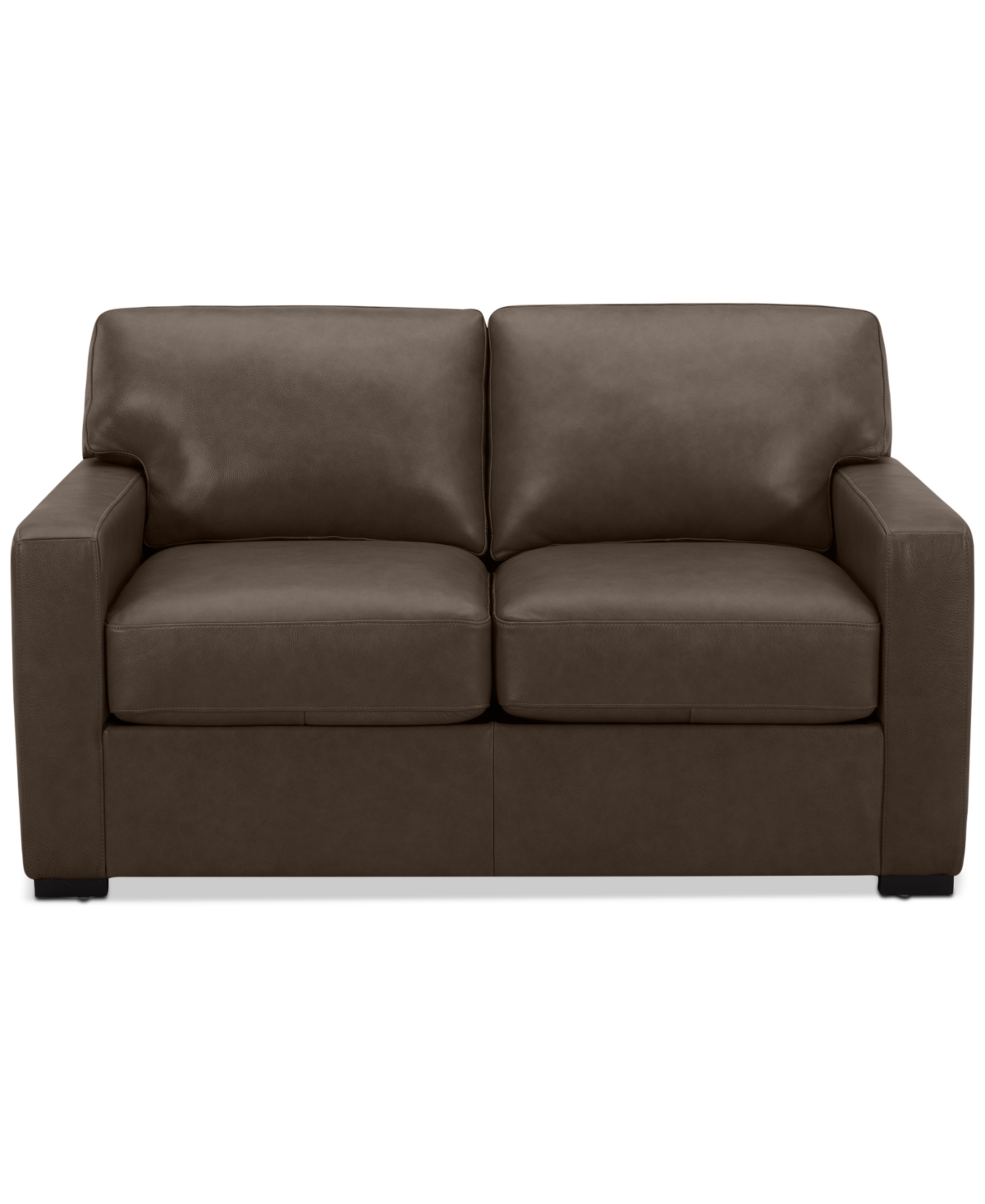 Shop Macy's Radley 61" Leather Loveseat, Created For  In Chocolate