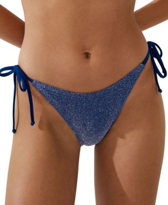 COTTON ON - Women's Metallic Side-Tie Bikini Bottoms