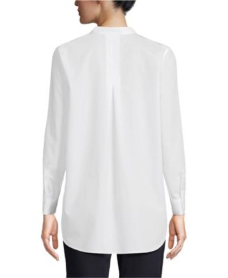 Women's No Iron Banded Collar Popover Shirt