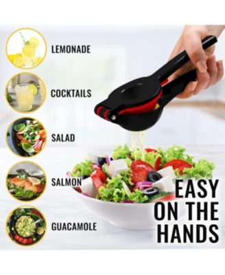 2-in-1 Metal Manual Lemon Squeezer – Sturdy Hand Juicer for Max Extraction
