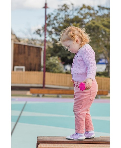 Детские Komuello Infant Girl Breathable Washable Non-Slip Sock Shoes Walker - Violet