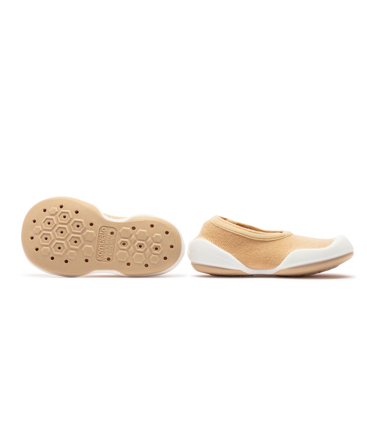 Infant Girl Boy Breathable Washable Non-Slip Sock Shoes Flat - Latte