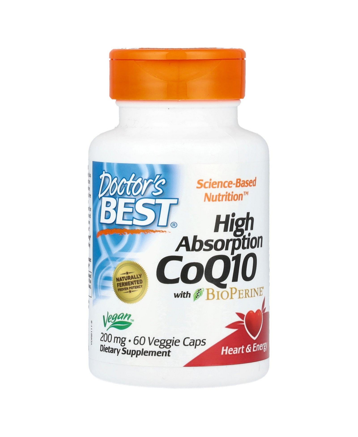High Absorption CoQ10 with BioPerine 200 mg - 60 Veggie Caps - Assorted Pre-pack (See Table