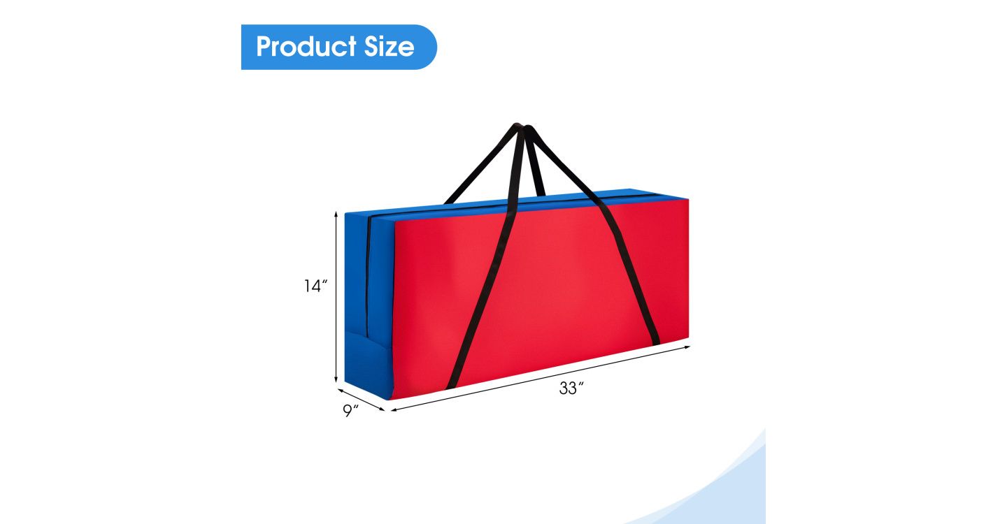 Детские игрушки Slickblue Giant 4 in a Row Shoulder Strap Storage Bag, 47"L x 11.5"W x 19"H, Ages 3+, цвет: Синий / Красный — фото 5