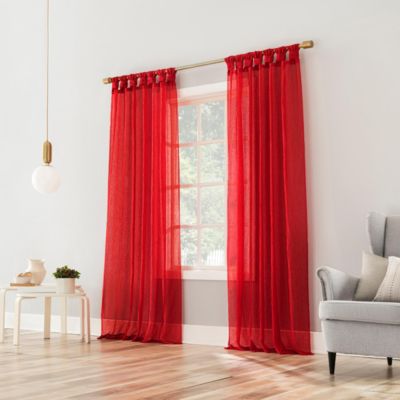 Krista Holiday Twist Tab Sheer Tab Top Curtain Panel