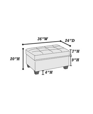 Cocktail Ottoman Waffle Suede Fabric Truffle W Tufted Seats Ottomans Hardwood