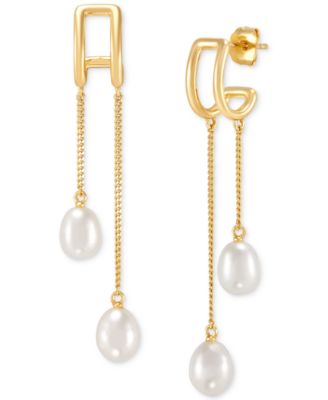 Cultured Freshwater Pearl Bracelet with ID Plate 14k Gold-plated Sterling Silver Cultured Freshwater Pearl Bracelet with ID Plate 14k Gold-plated Sterling Silver