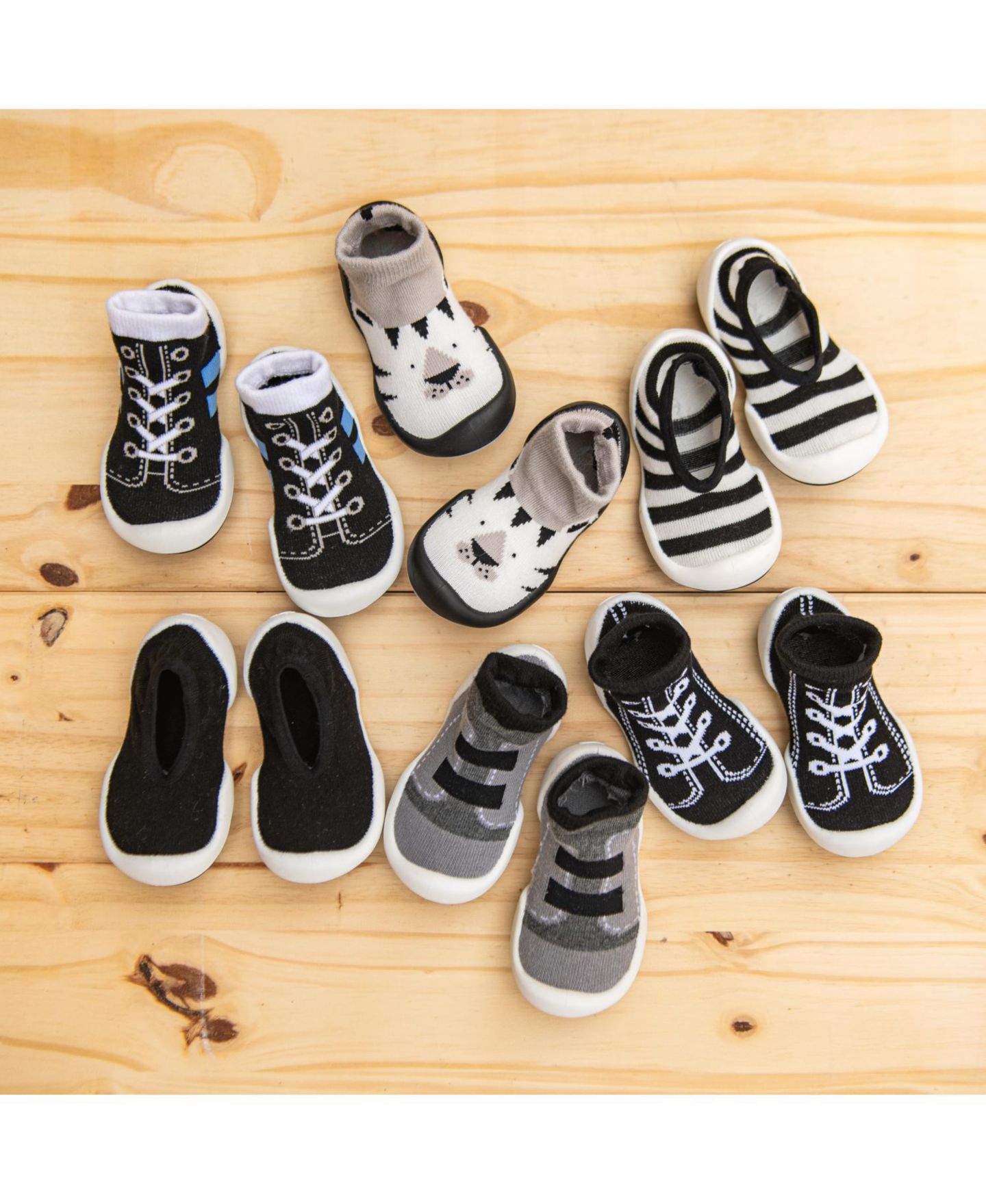 Обувь Komuello Breathable Washable Non-Slip Sock Shoes White Tiger для мальчиков-малышей — фото 8