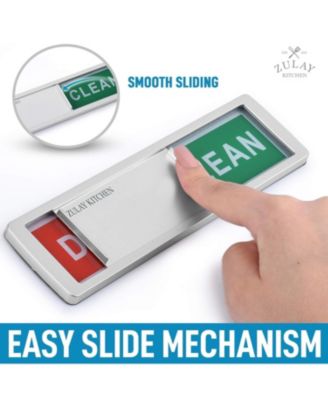 Dishwasher Clean Dirty Magnet Sign - For Stainless Steel & Other Magnetic Surfaces