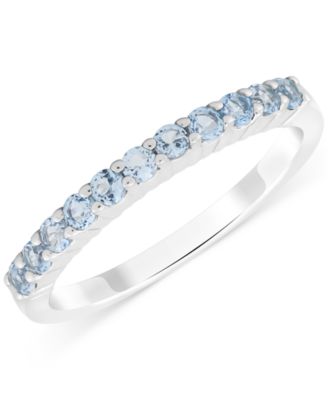 Macy's - Swiss Blue Topaz Band (1/5 ct. t.w.) in Sterling Silver (Also available in Additional Gemstones)
