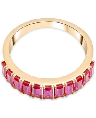 Nano Emerald Color Baguette Ring (1 ct. t.w.) in Gold Vermeil (Also in Nano White Sapphire Color, Nano Ruby Color, & Nano Blue Sapphire Color )