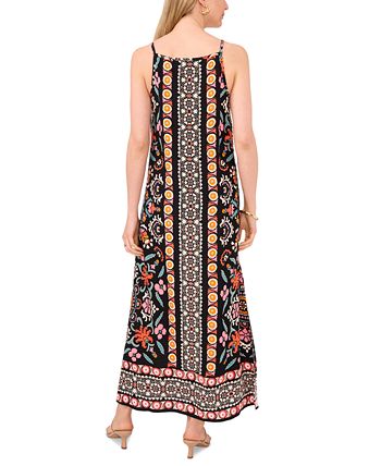 Vince Camuto V Neck Side Slit Dress Black Size XXS