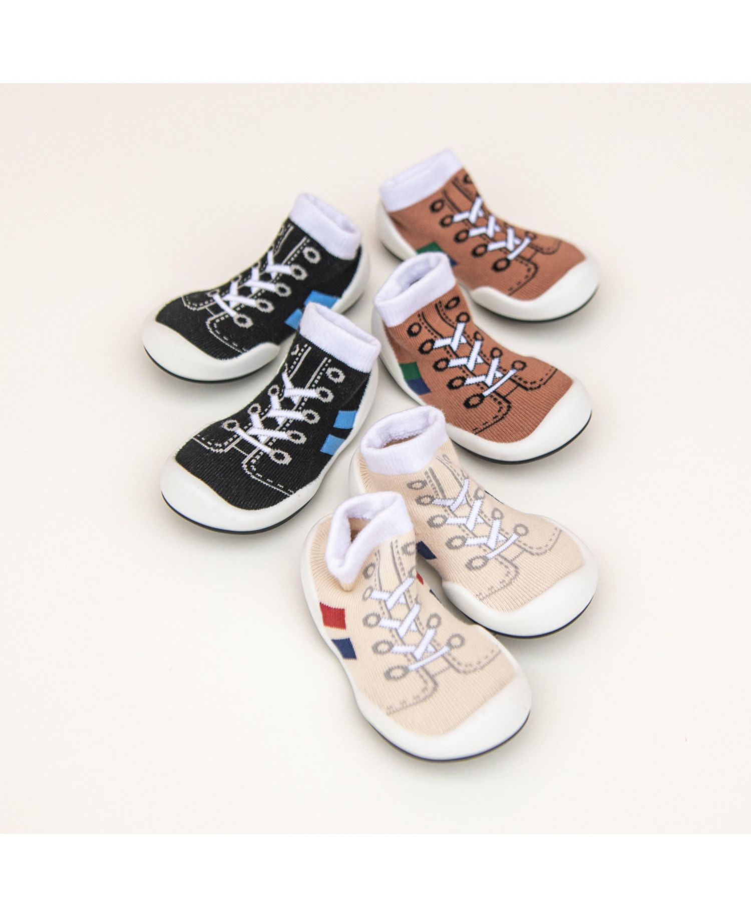 Infant Girl Boy First Walk Sock Shoes Runner - Black