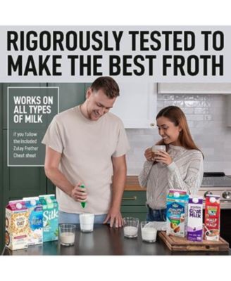 Handheld Milk Frother Stainless Steel Single Whisk with Stand