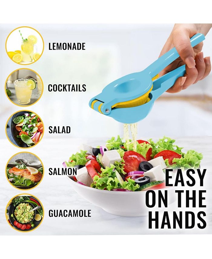 Zulay Kitchen 1 Piece Metal 2In1 Lemon Lime Squeezer Max Extraction