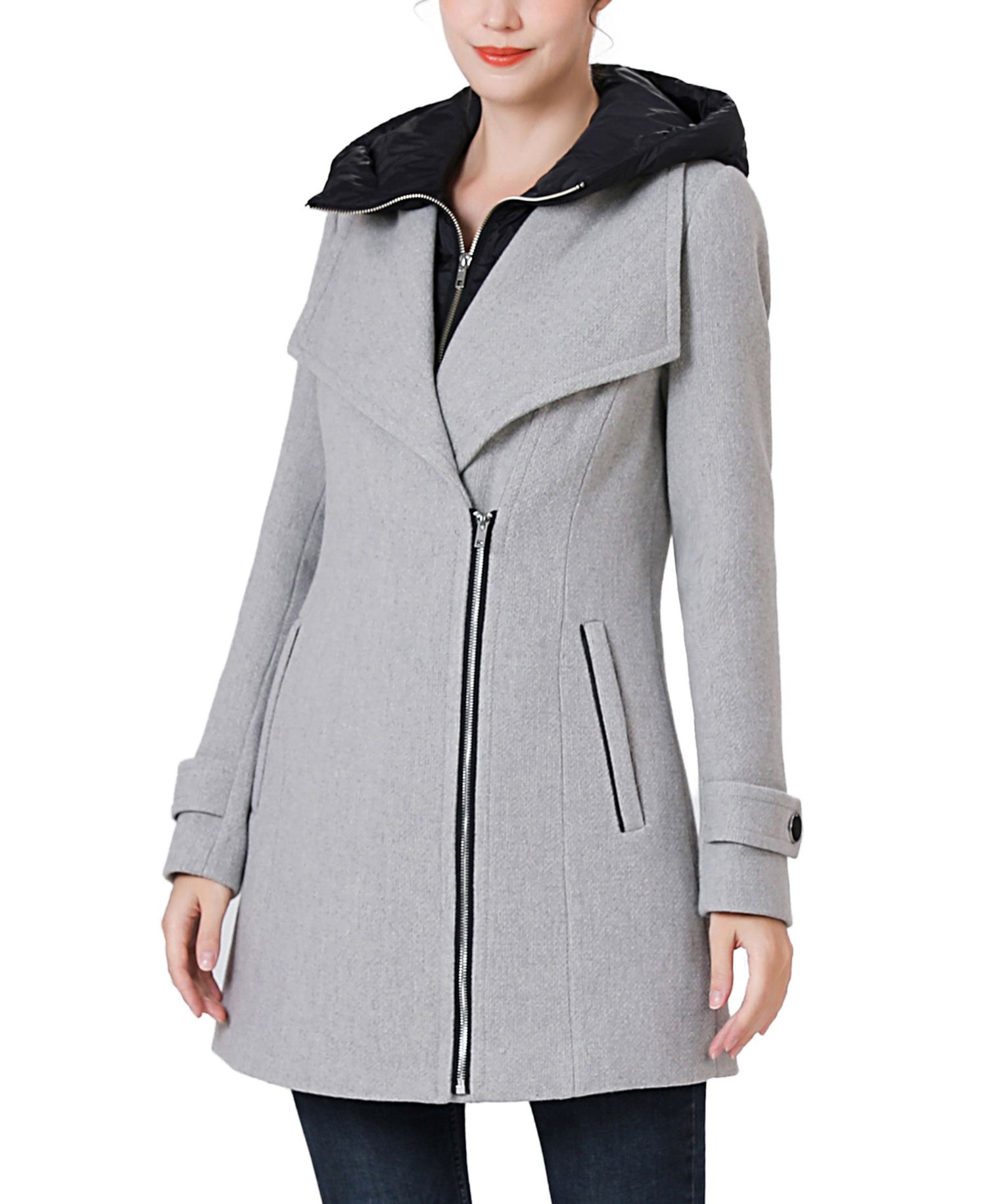 Women's Maria Hooded Boucle Wool Coat
