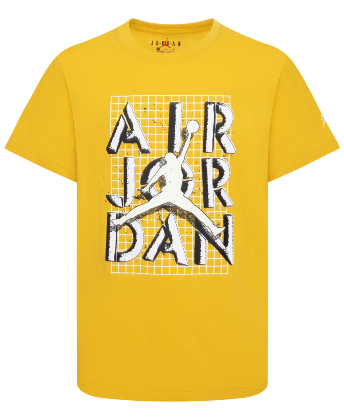 Shop Jordan Big Boys  Stack Short Sleeve T-shirt In Yellow Ochre