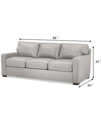 Radley 86"  Leather Sofa, Created for Macy's