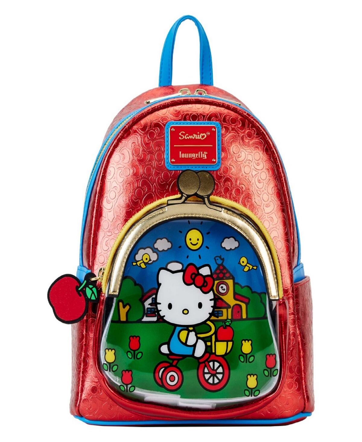 Loungefly Hello Kitty Friends 50th Anniversary Coin Bag Mini Backpack In Red