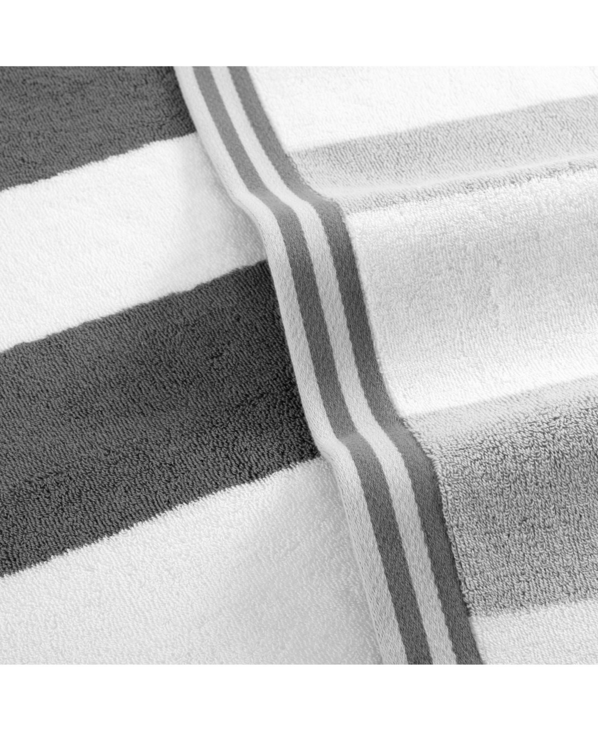 Aston and Arden Reversible Luxury Beach Towel (35x70 in., 600 Gsm), Striped Color Options, Oversized, Thick, Soft Ring Spun Cotton Resort Towel - Ligh