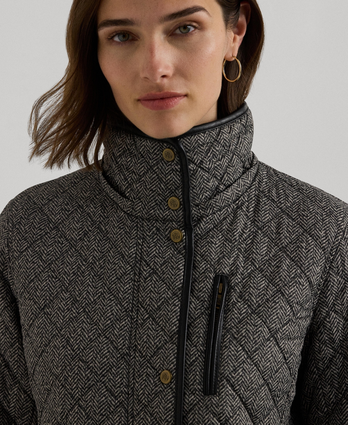 Lauren Ralph Lauren Women's Hooded Quilted Coat -Cream