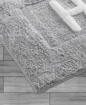 His Cotton Bath Rug, 21" x 34"