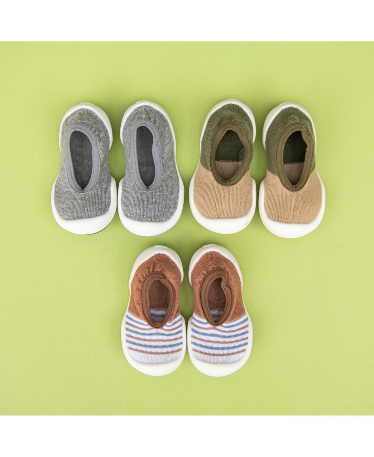 Infant Boys Breathable Washable Non-Slip Sock Shoes Flat - Grey