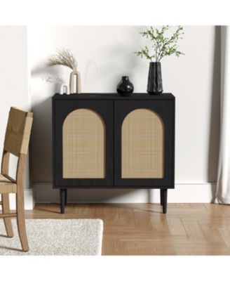 Broyles Contemporary Accent Cabinet with Wood Legs