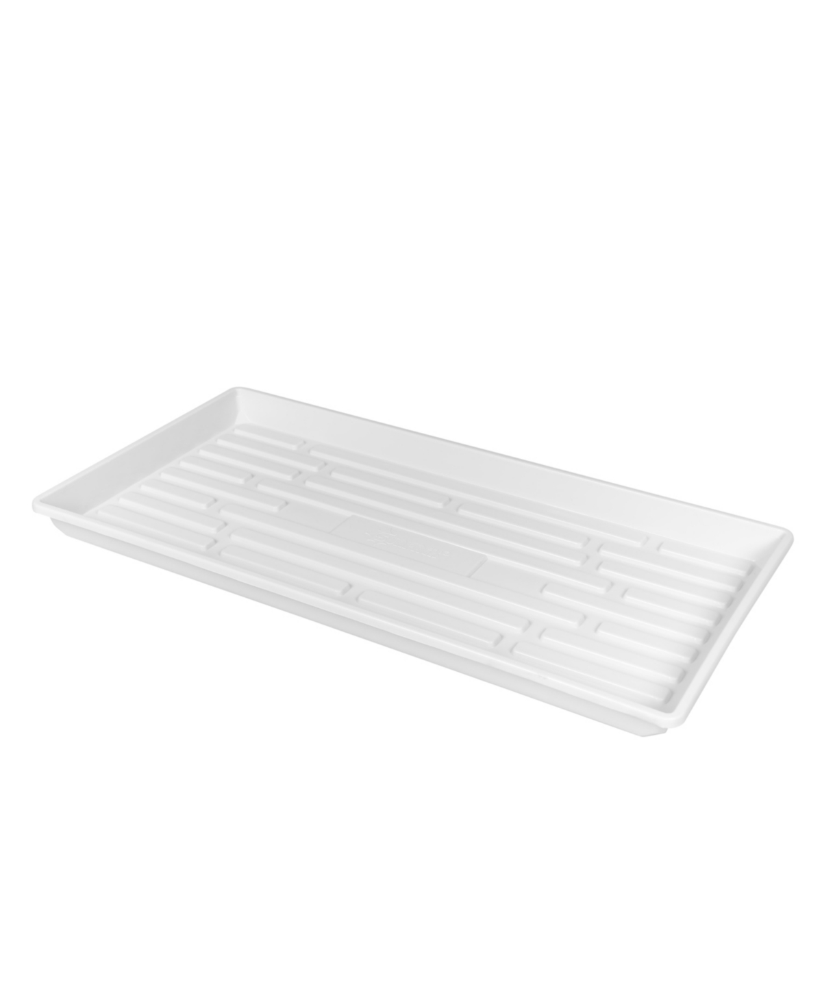10 x 20in Indoor Gardening Shallow No Holes Seeding Tray, 1in - White