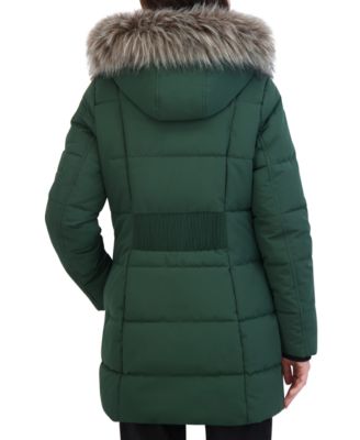 Women's Faux-Fur-Trim Hooded Puffer Coat