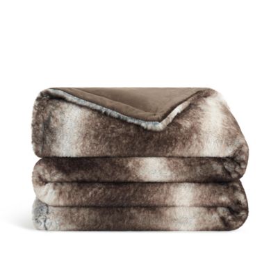 Bronze Moon Faux Fur Oversized Throw Blanket with Gift Box, 50" x 70"