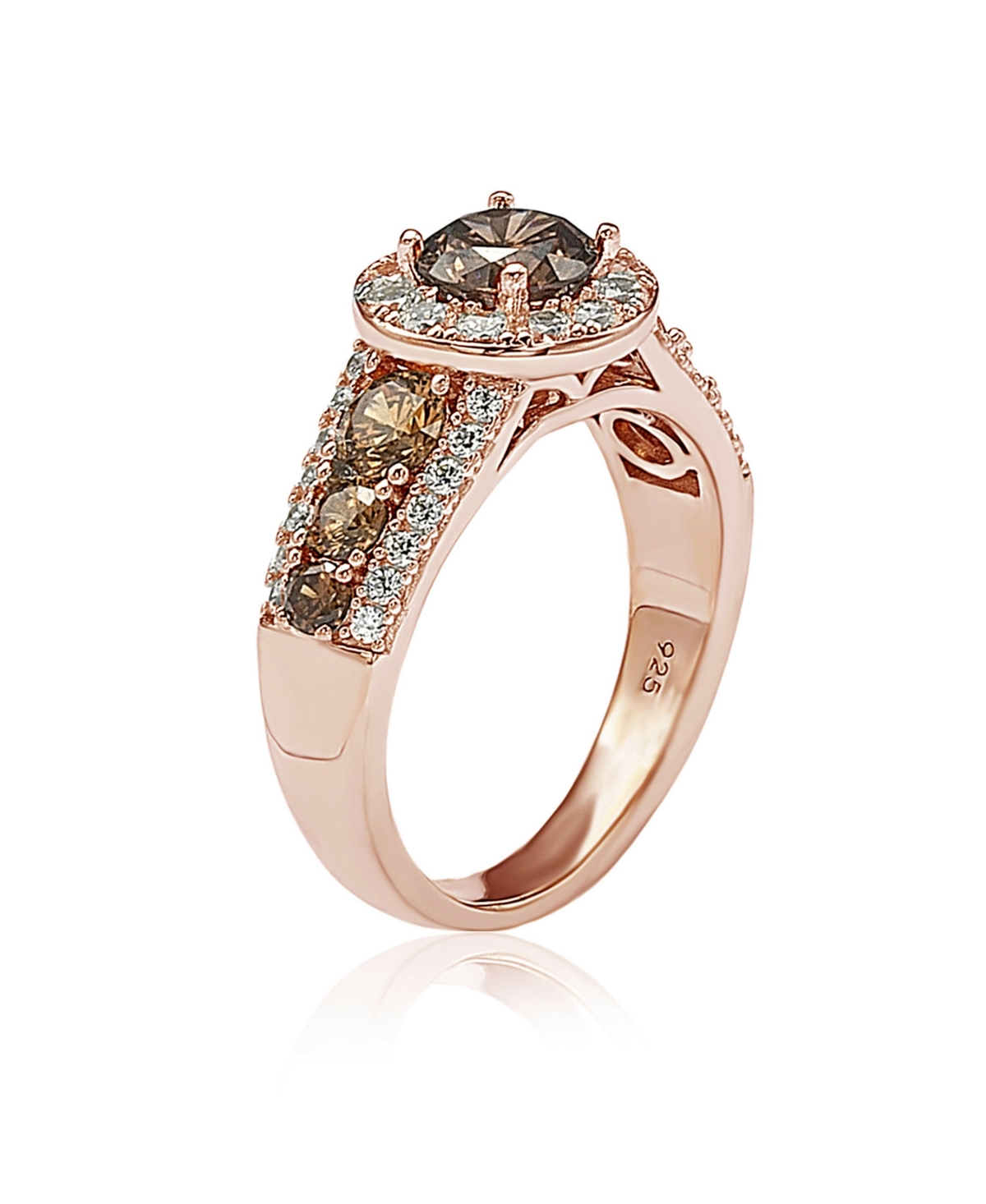 Suzy Levian New York Suzy Levian Bridal Sterling Silver Cubic Zirconia Engagement Ring