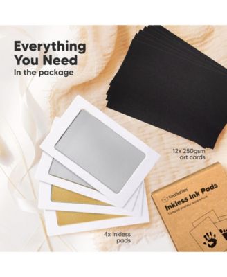 4pk Inkless Ink Pad for Baby Hand and Footprint Kit, Clean Touch Dog Paw, Dog Nose Print Kit, Baby & Pet Safe