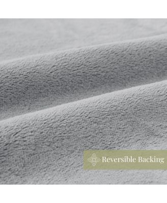 Luxe Jacquard Faux Mink Fur Throw, 50" x 70"