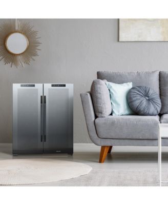 Shadow Series Wine Cooler Refrigerator 18 Bottles & 59 Cans Dual Temperature Zones in Black