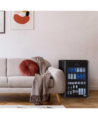 125-Can Freestanding Beverage Cooler Refrigerator with Party & Turbo Mode