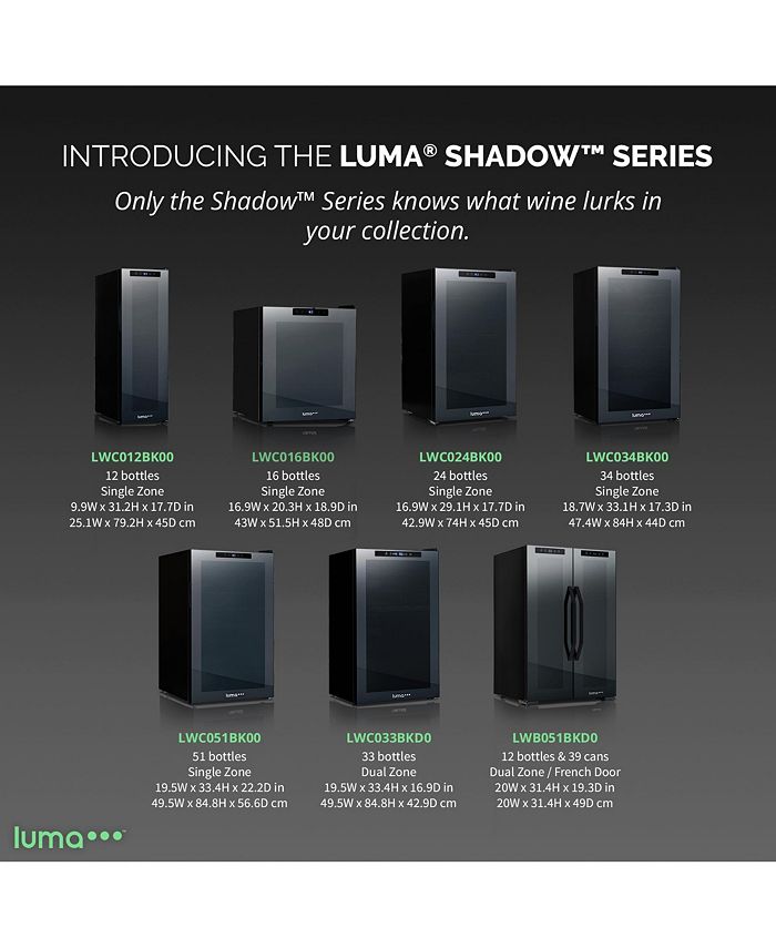Luma Comfort Shadow Series Wine Cooler Refrigerator 33 Bottle Dual ...