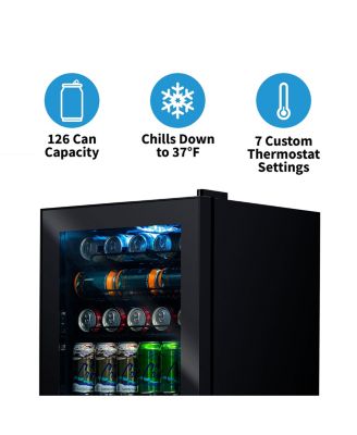 126 Can Freestanding Beverage Fridge  with Adjustable Shelves
