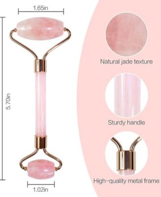 2-Pc. Rose Quartz Facial Roller Gift Set