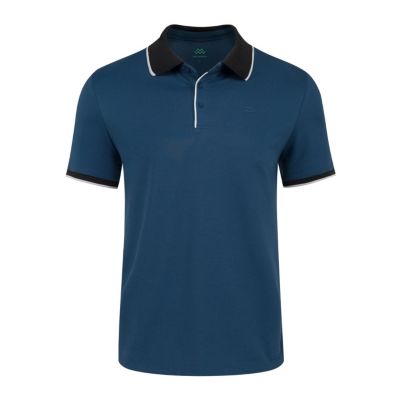 Men's Classic-Fit Cotton-Blend Pique Polo Shirt with Contrast Collar