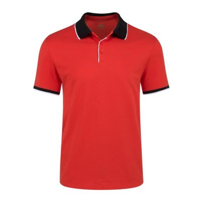 Men's Classic-Fit Cotton-Blend Pique Polo Shirt with Contrast Collar