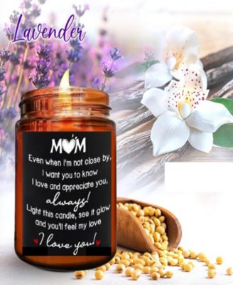 "Love You Mom" Lavender-Scented Soy Wax Candle, 10 oz.