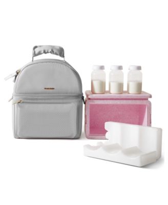 Sunveno Breastmilk Cooler Bag with Detachable Insulation Box Set - Grey 41$