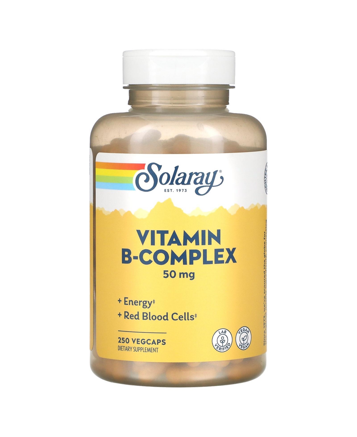 Vitamin B-Complex 50 mg - 250 VegCaps - Assorted Pre-pack (See Table