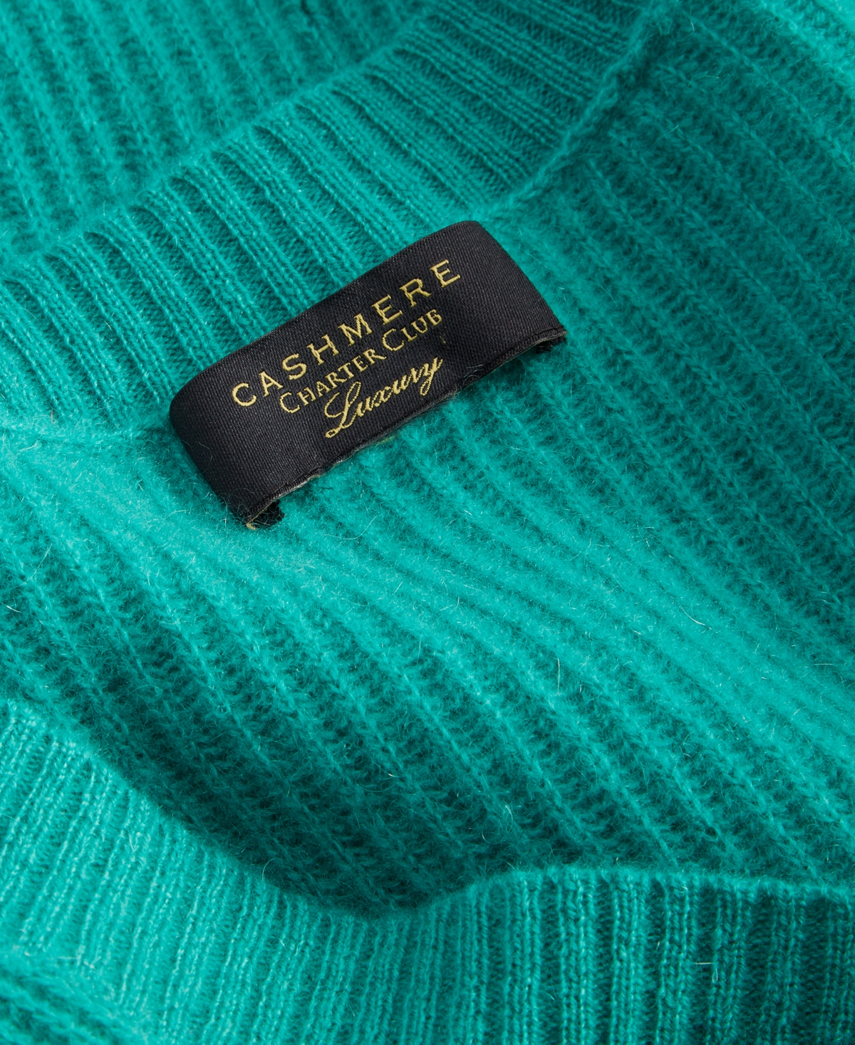 Charter Club Women's Petite 100% Cashmere Ribbed V-Neck Sweater, Created for Macy's