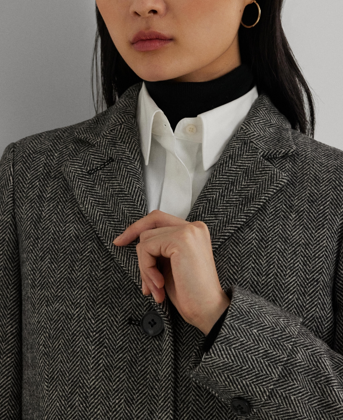 Ralph Lauren Petite Notched-collar Walker Coat In Multi