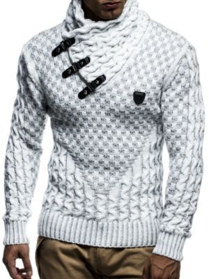 Men's Chunky Knit Pullover Sweater